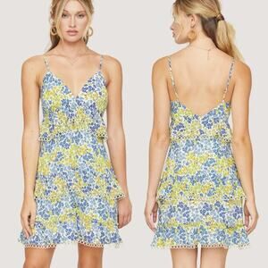 Lost + Wander Blossom And Bloom Cami Tiered Mini Dress Large